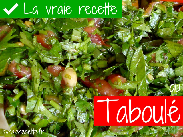 La vraie recette du taboulé libanais, ça va tabouler ! (faire du bruit / buzzer)